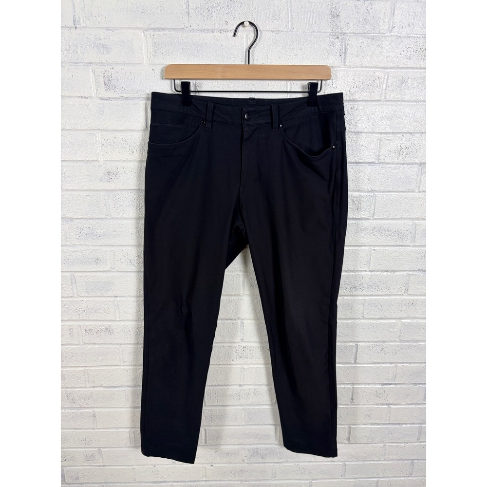 Lululemon ABC Slim Pants Mens 31 Black 5 Pocket Performance Trousers Warpstreme